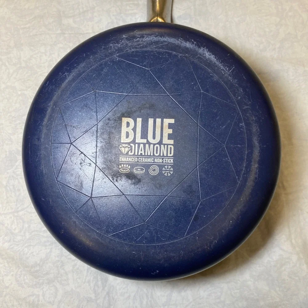Blue Diamond 2 Qt Ceramic Nonstick Sauce Pan w/ Glass Lid Blue 7